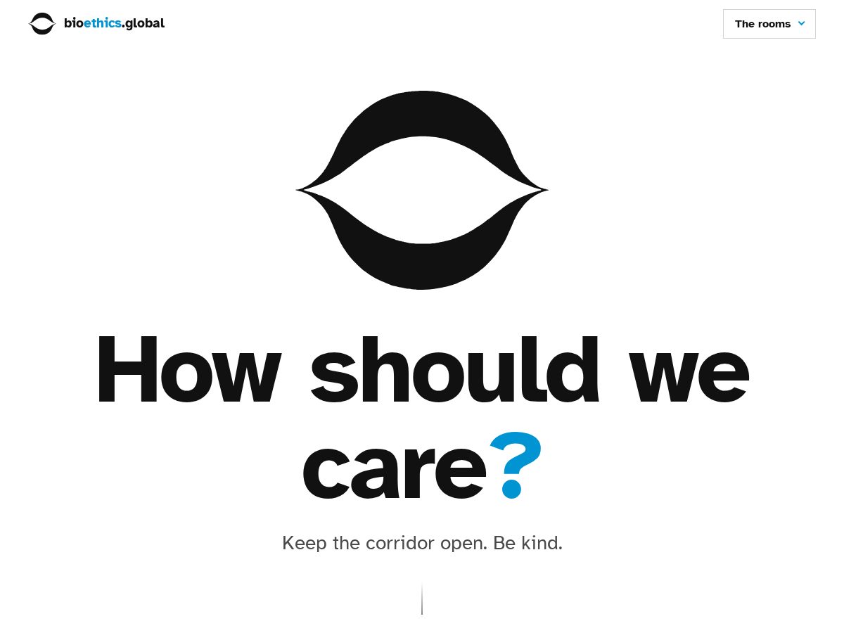 Landing-page snapshot of bioethics.global