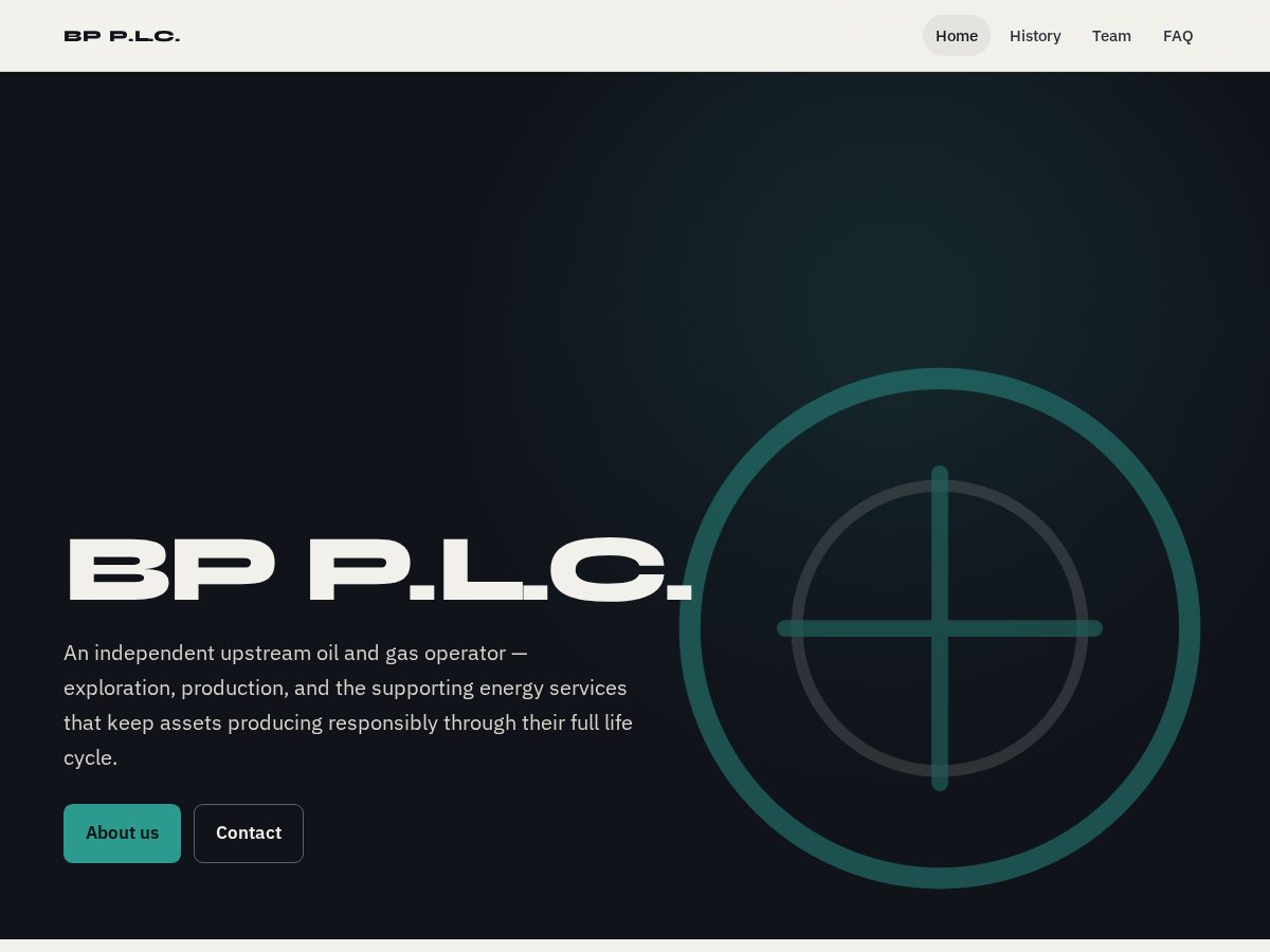 Landing-page snapshot of bpplc.website