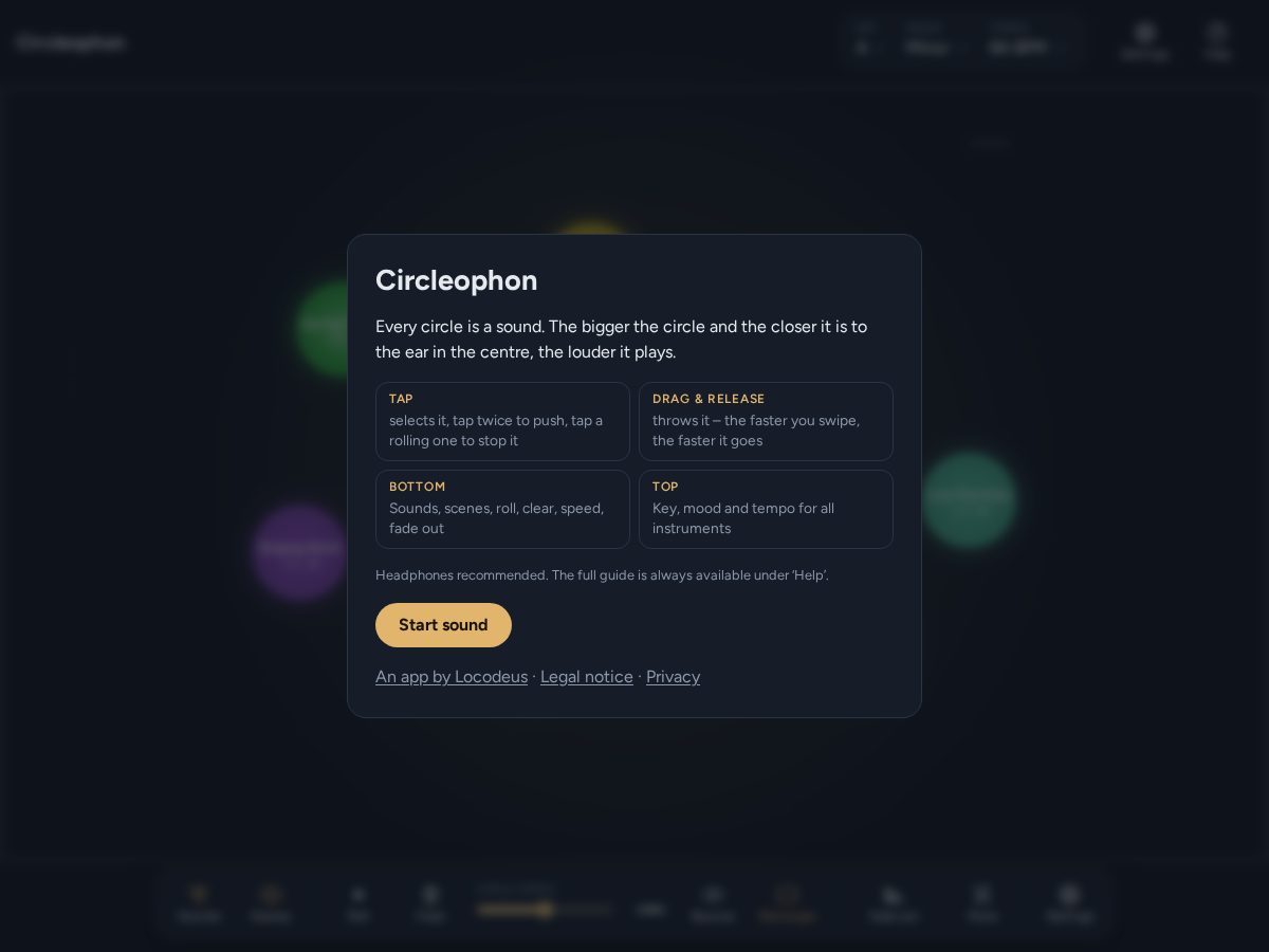 Landing-page snapshot of circleophon.com