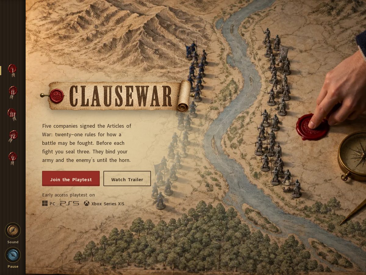 Landing-page snapshot of clausewar.com