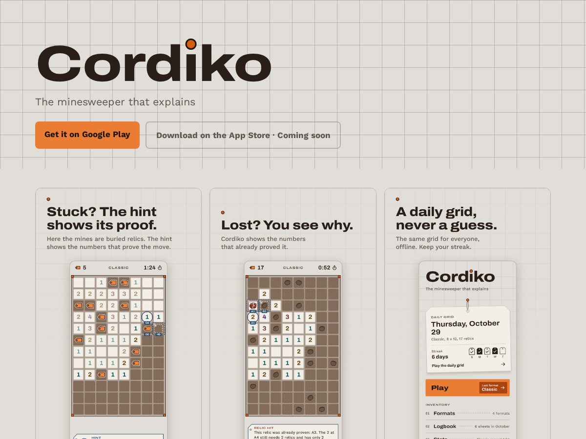 Landing-page snapshot of cordiko.com