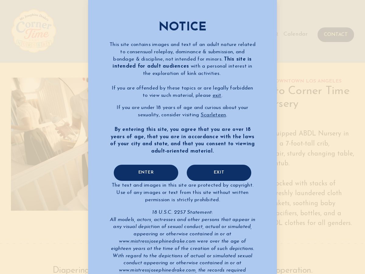 Landing-page snapshot of cornertimeabdlnursery.com