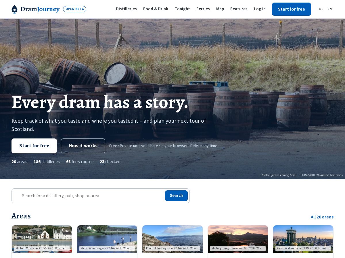 Landing-page snapshot of dramjourney.com