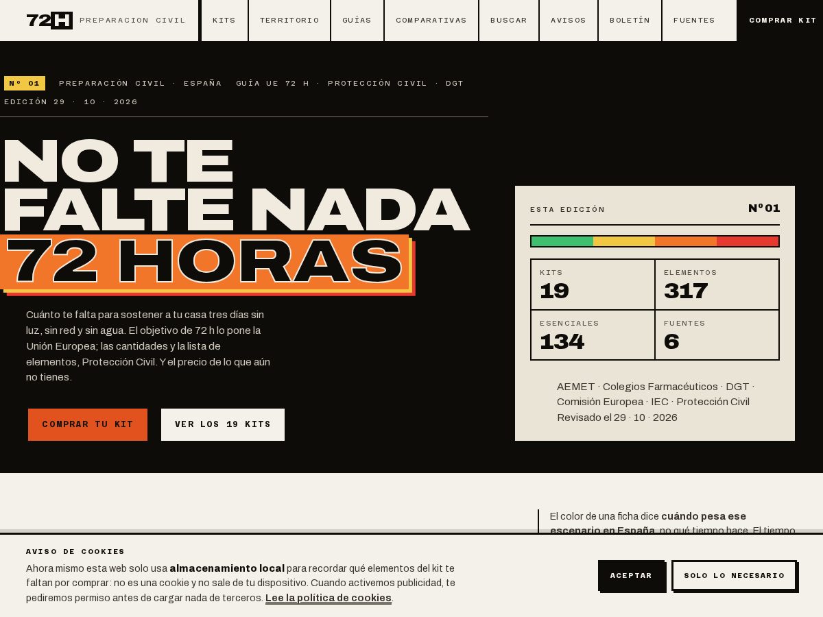 Landing-page snapshot of emergencias72h.com