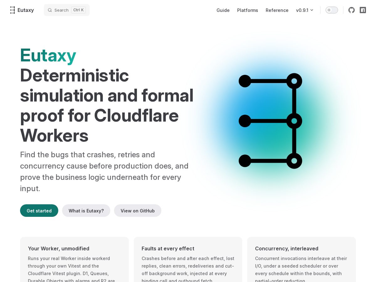 Landing-page snapshot of eutaxy.dev