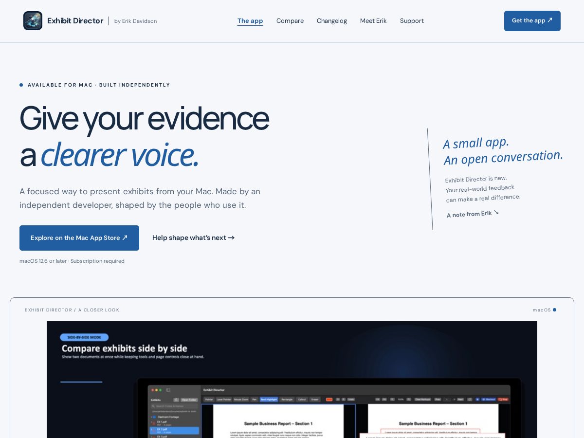 Landing-page snapshot of exhibitdirectorpro.com
