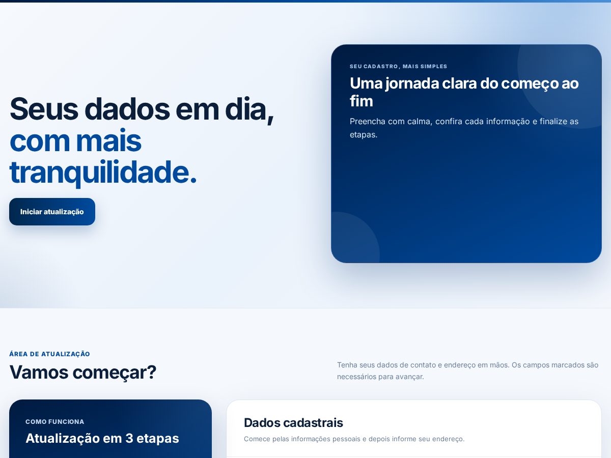Landing-page snapshot of fordatualiza.online