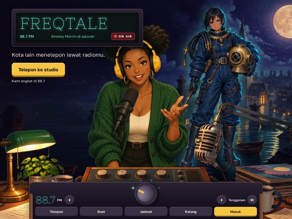 Landing-page snapshot of freqtale.com