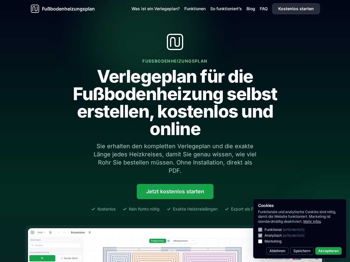 Landing-page snapshot of fussbodenheizungsplan.app