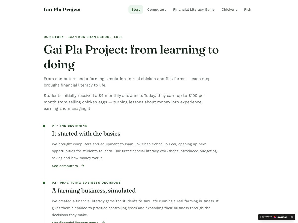 Landing-page snapshot of gaiplaproject.com