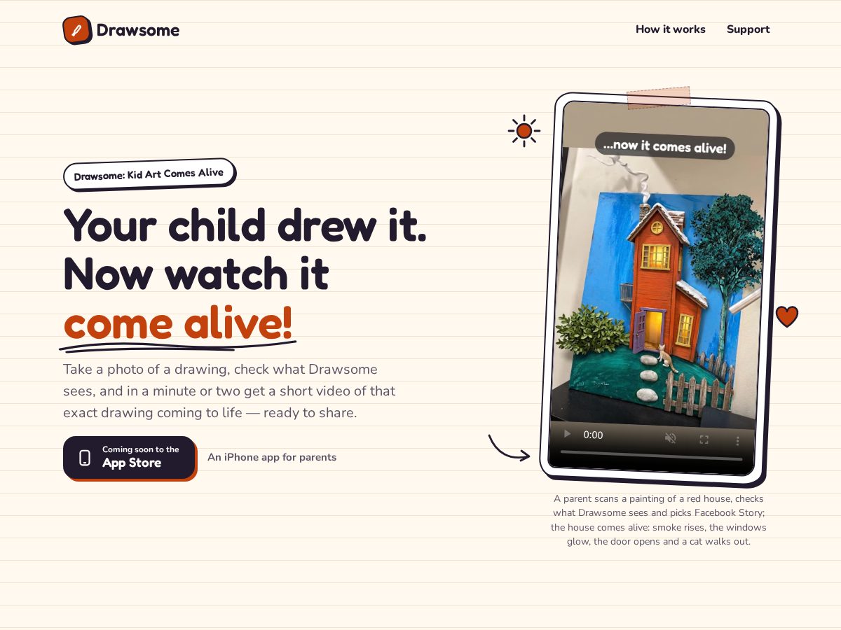 Landing-page snapshot of getdrawsome.com