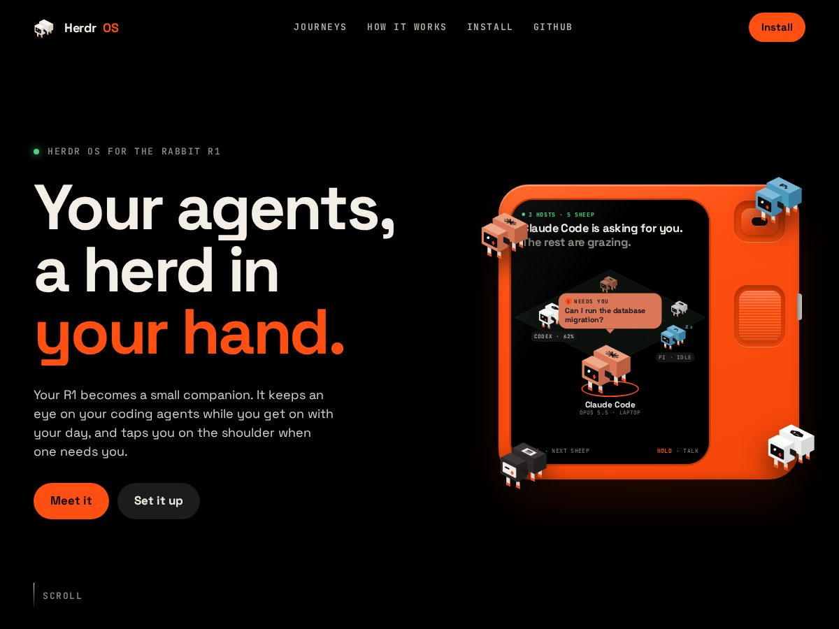 Landing-page snapshot of herdr-os.org