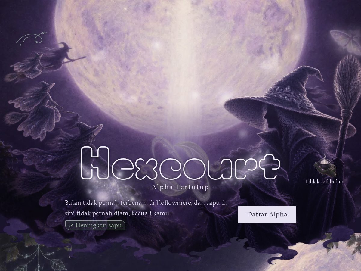 Landing-page snapshot of hexcourt.com