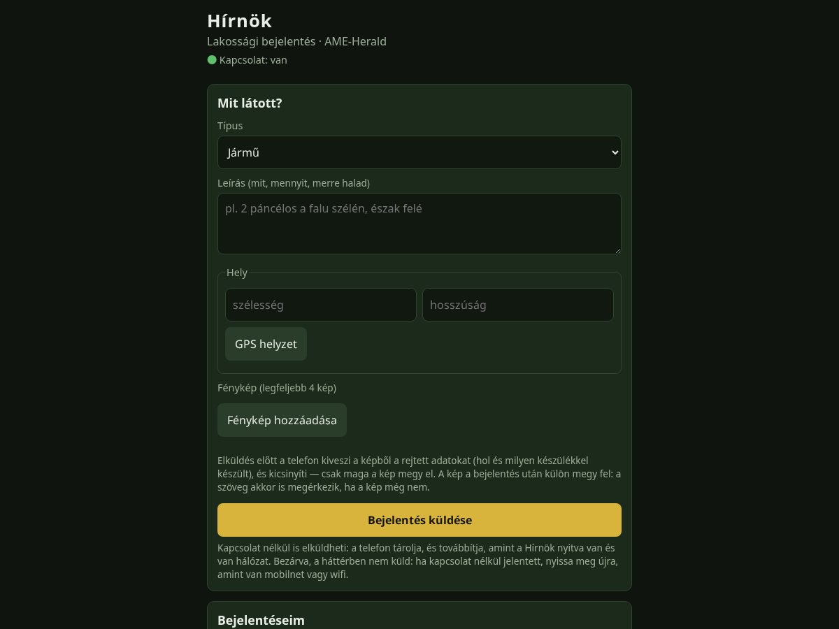 Landing-page snapshot of hirnok.app