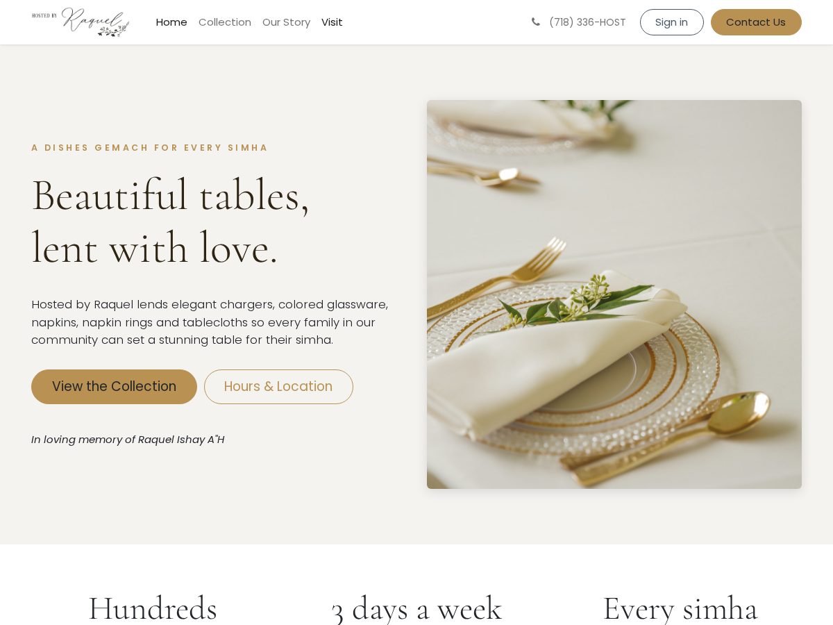 Landing-page snapshot of hostedbyraquel.com