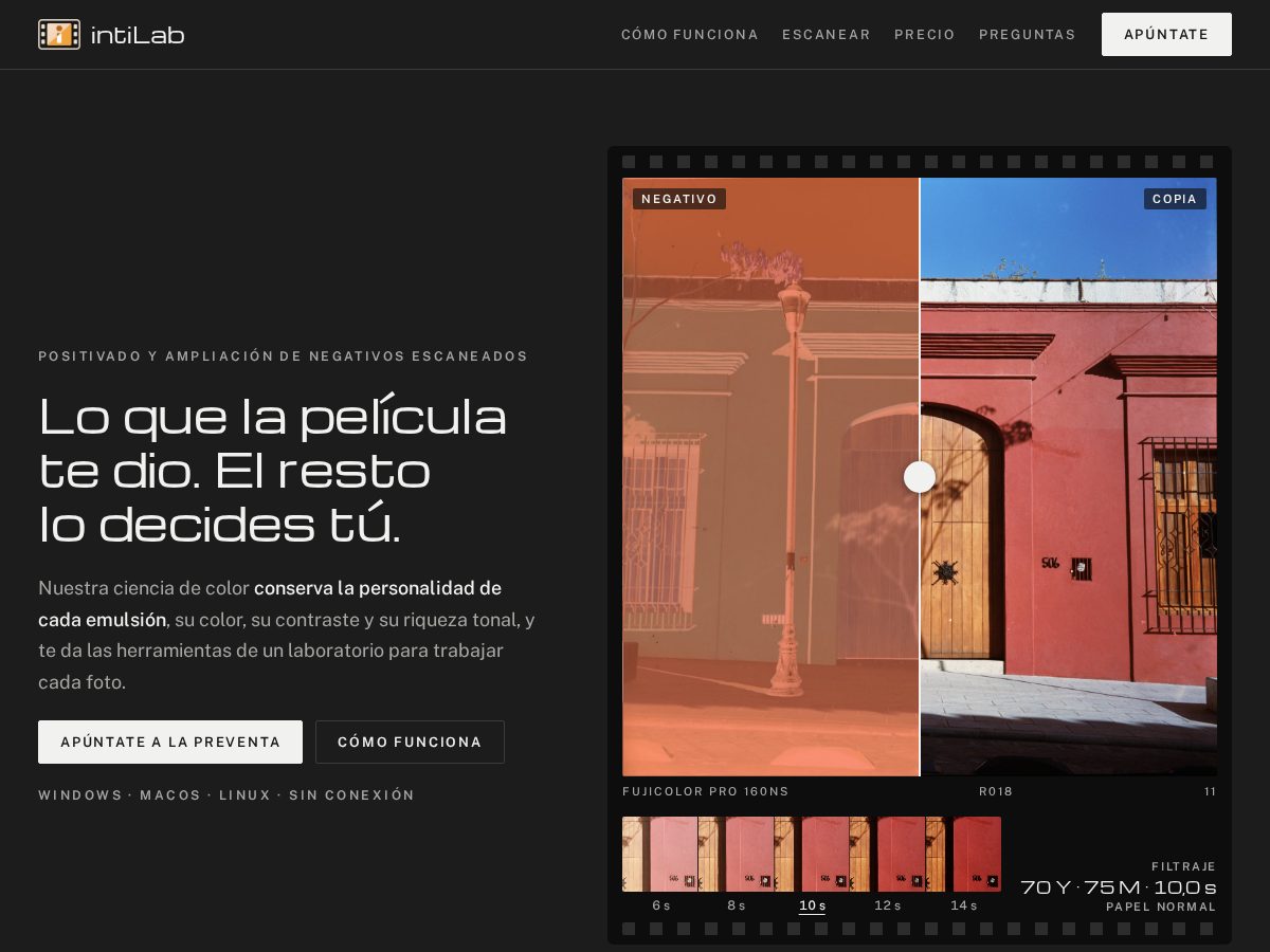 Landing-page snapshot of intilabapp.com