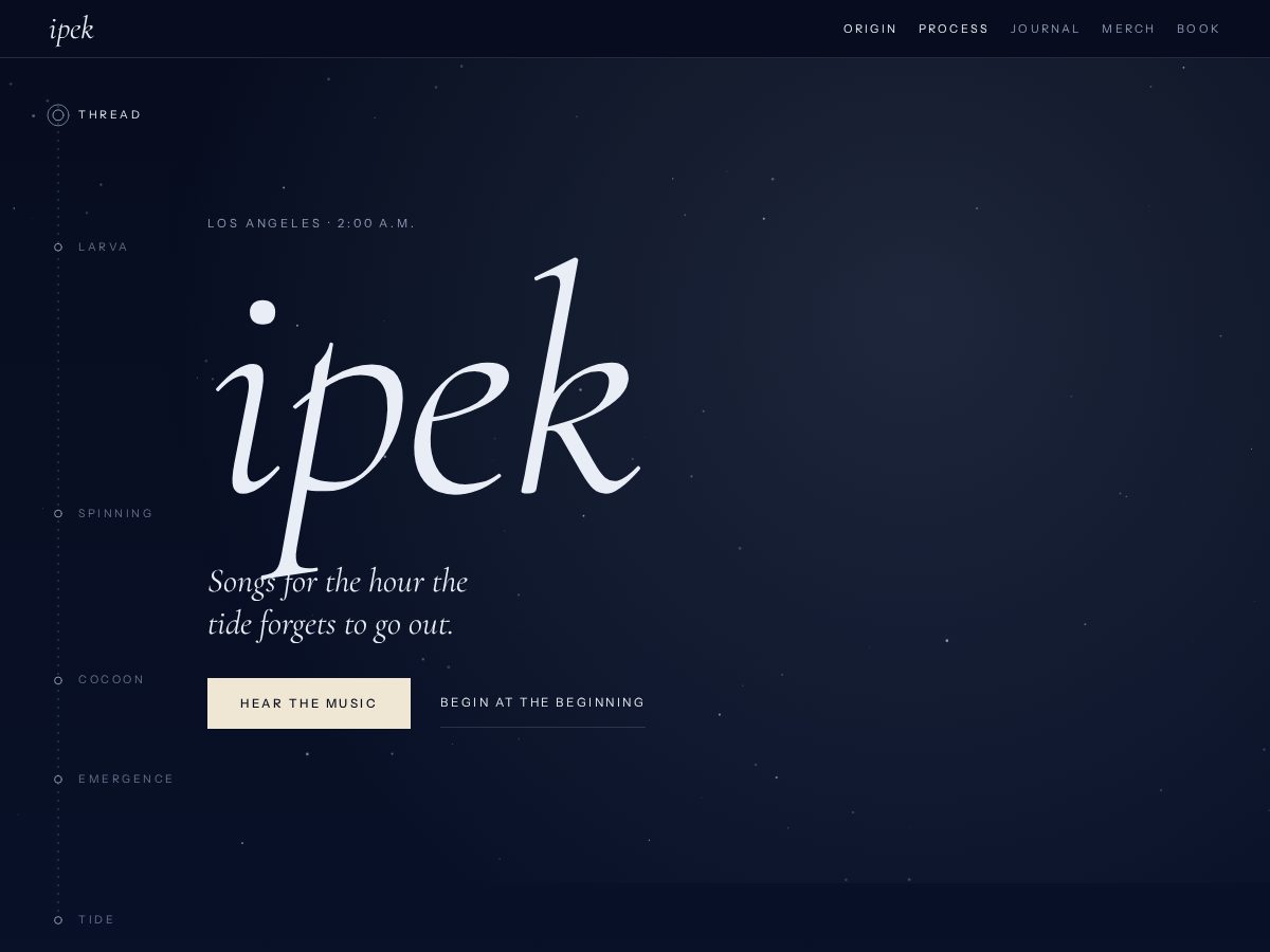 Landing-page snapshot of ipekhowell.com