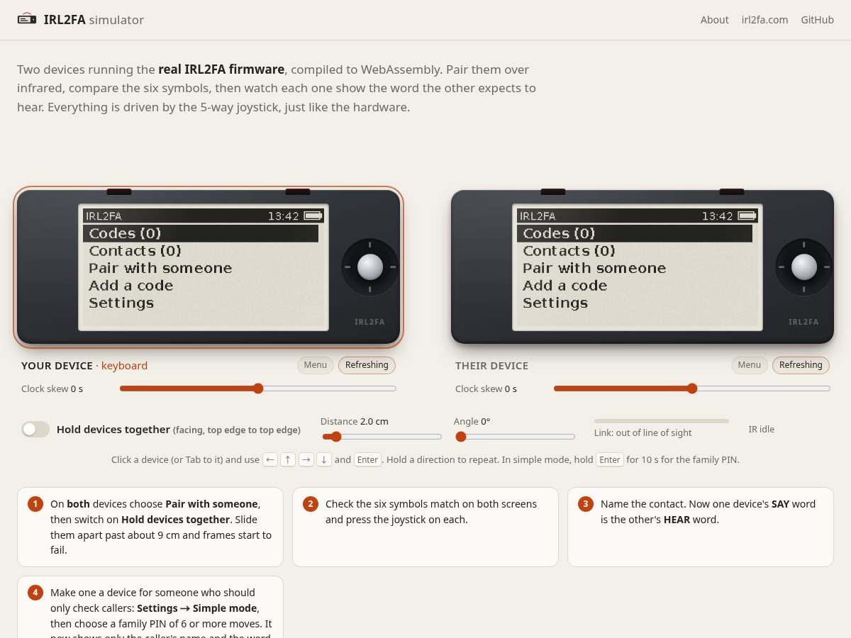 Landing-page snapshot of irl2fa.com