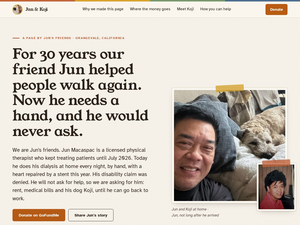 Landing-page snapshot of junmacaspac.com