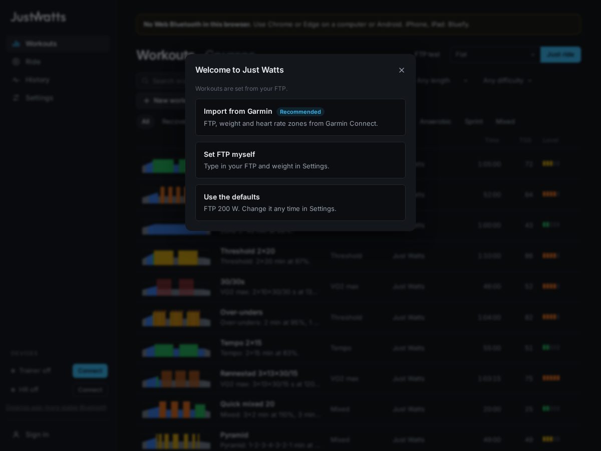 Landing-page snapshot of justwatts.com
