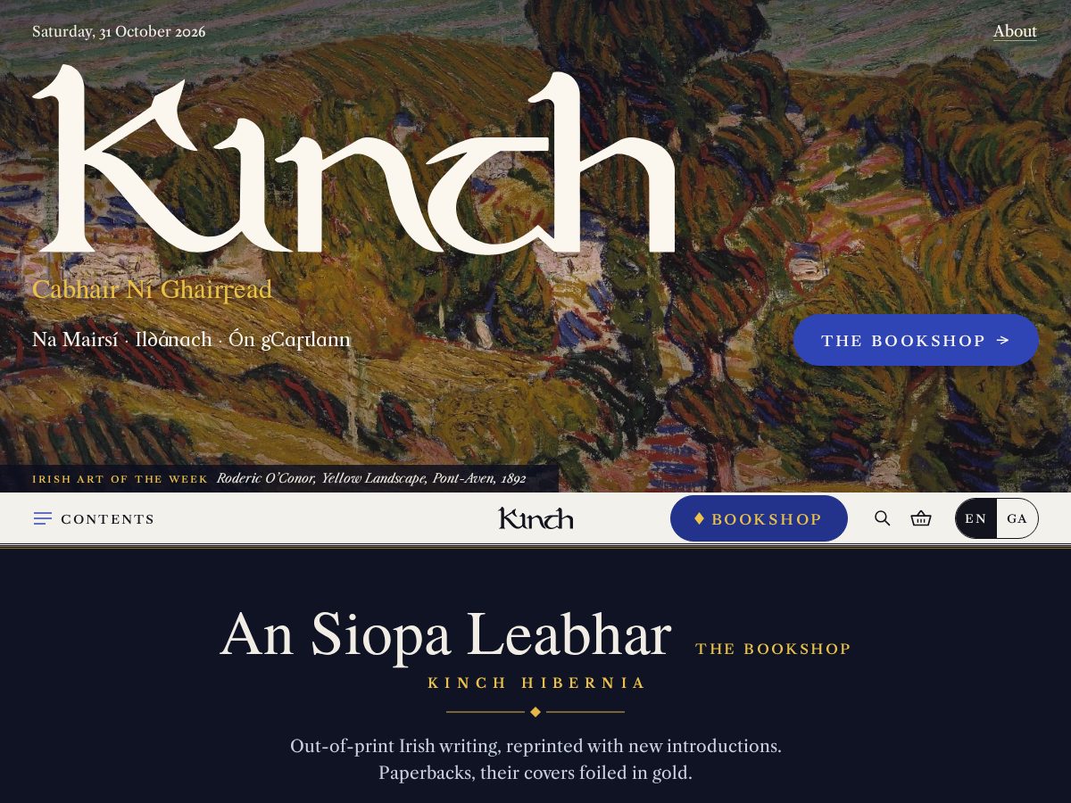 Landing-page snapshot of kinchpress.com