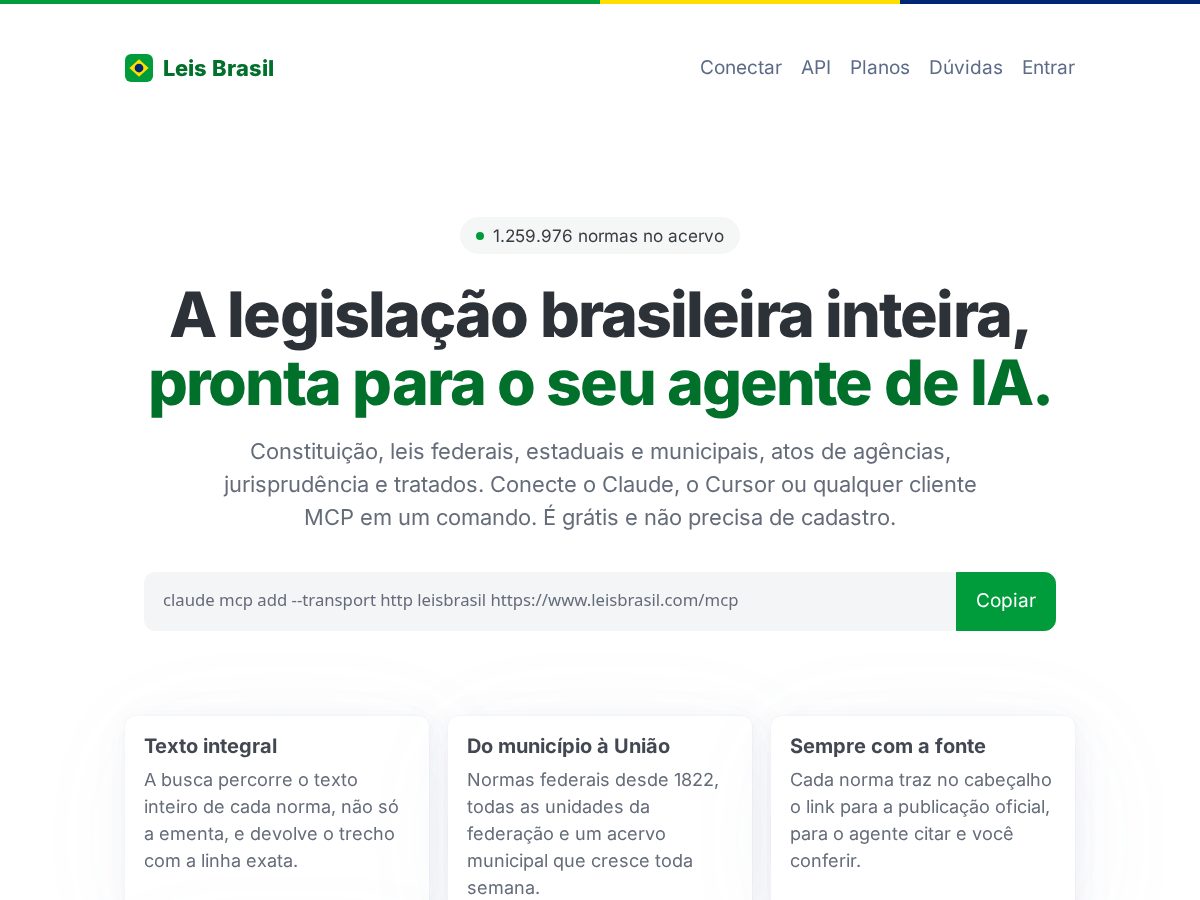 Landing-page snapshot of leisbrasil.com