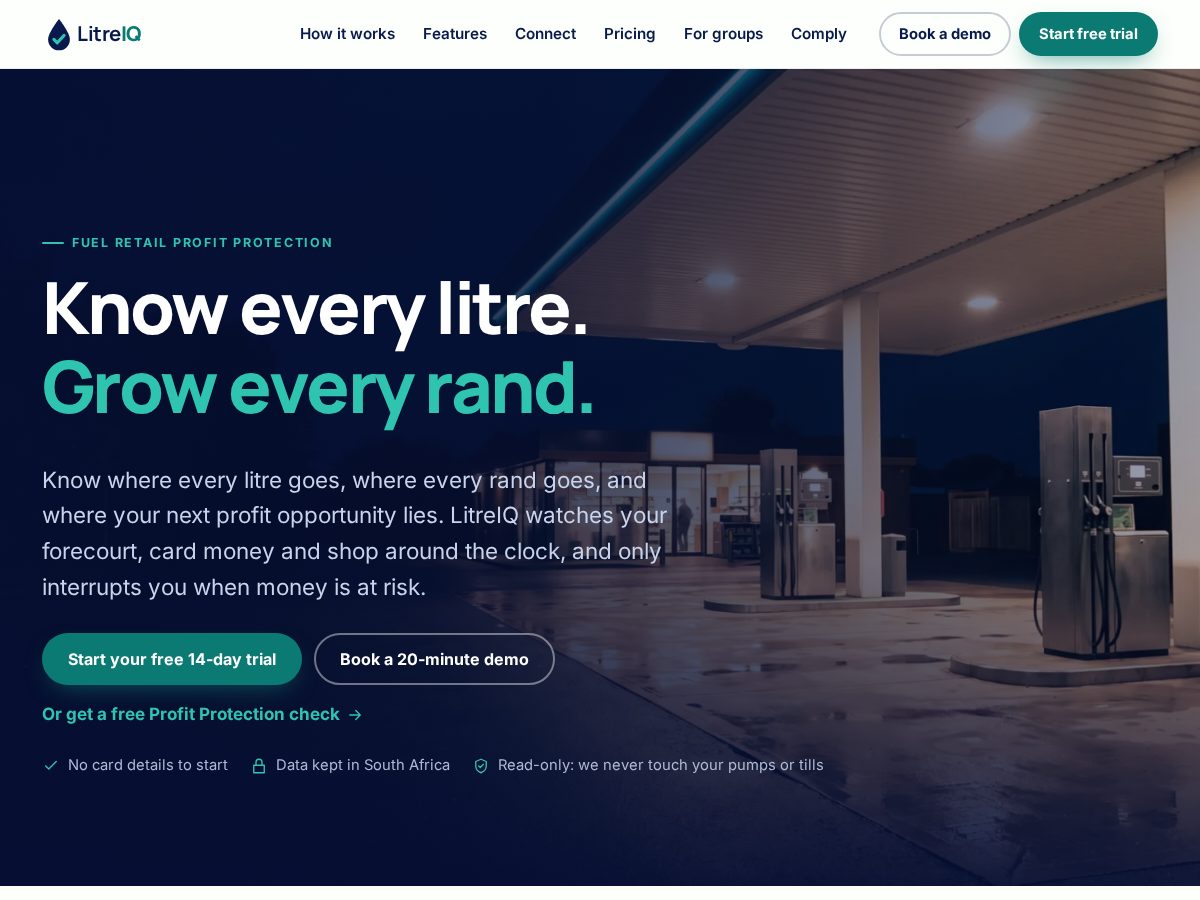 Landing-page snapshot of litreiq.com