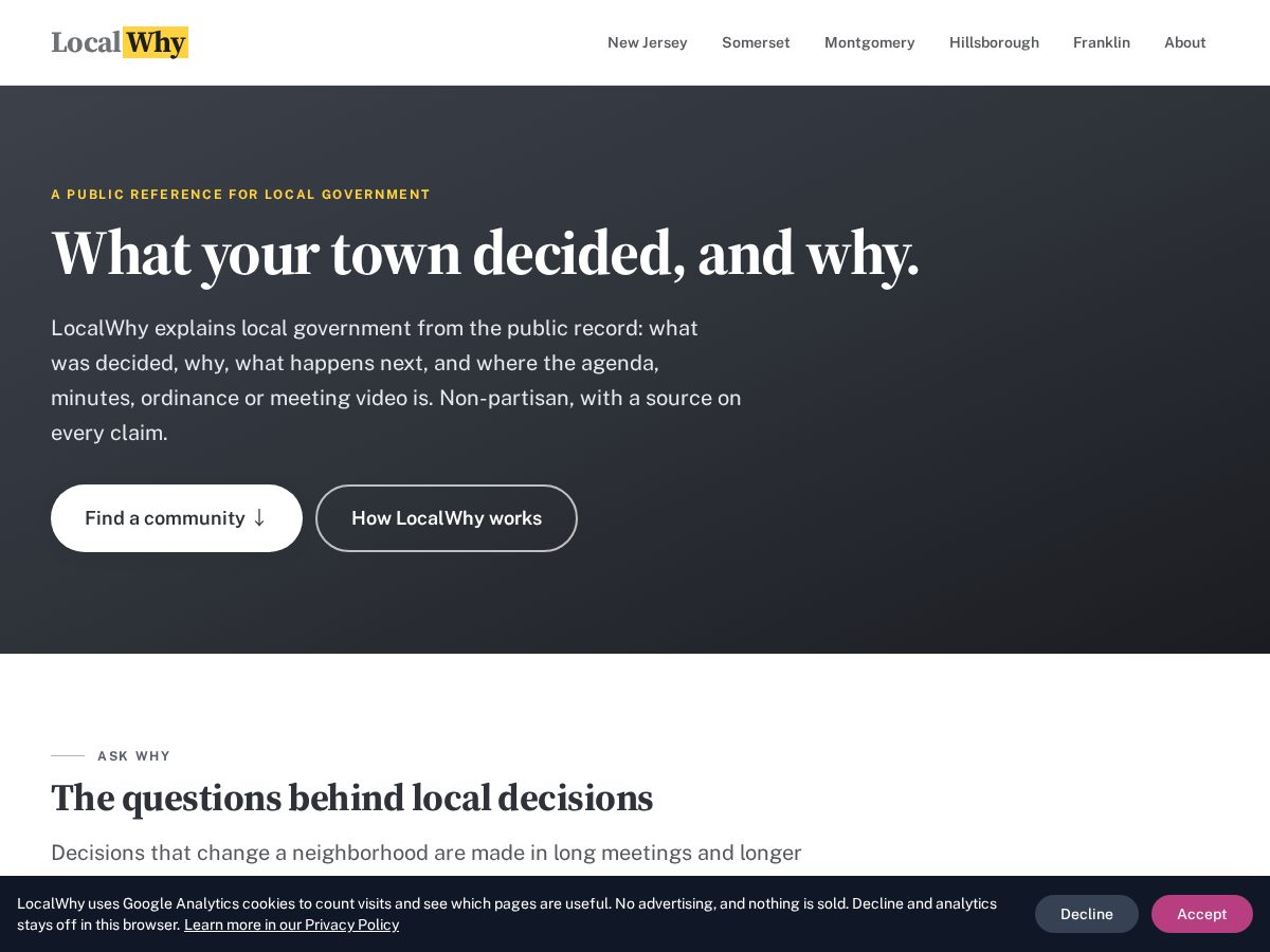 Landing-page snapshot of localwhy.org