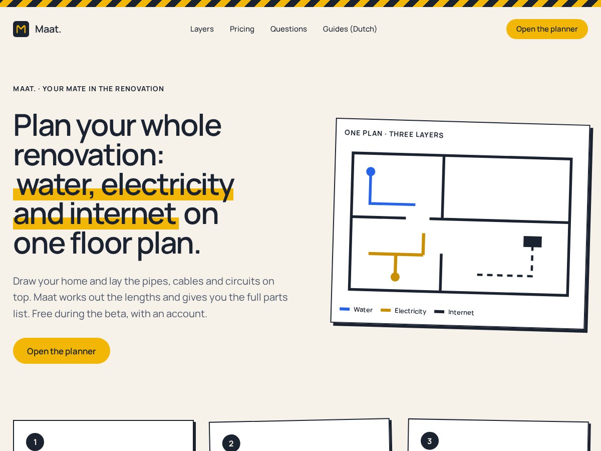 Landing-page snapshot of maat-planner.com