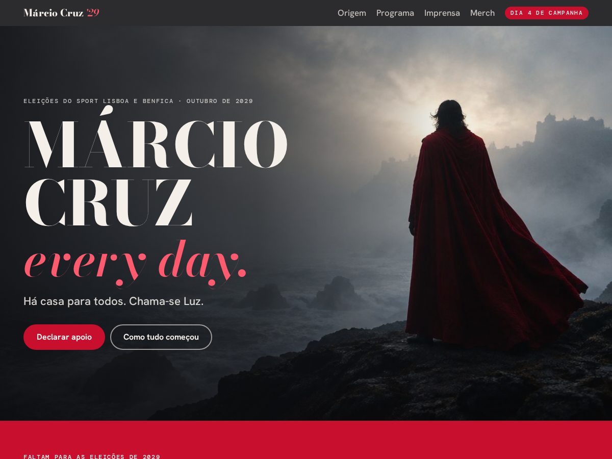 Landing-page snapshot of marciocruz2029.com