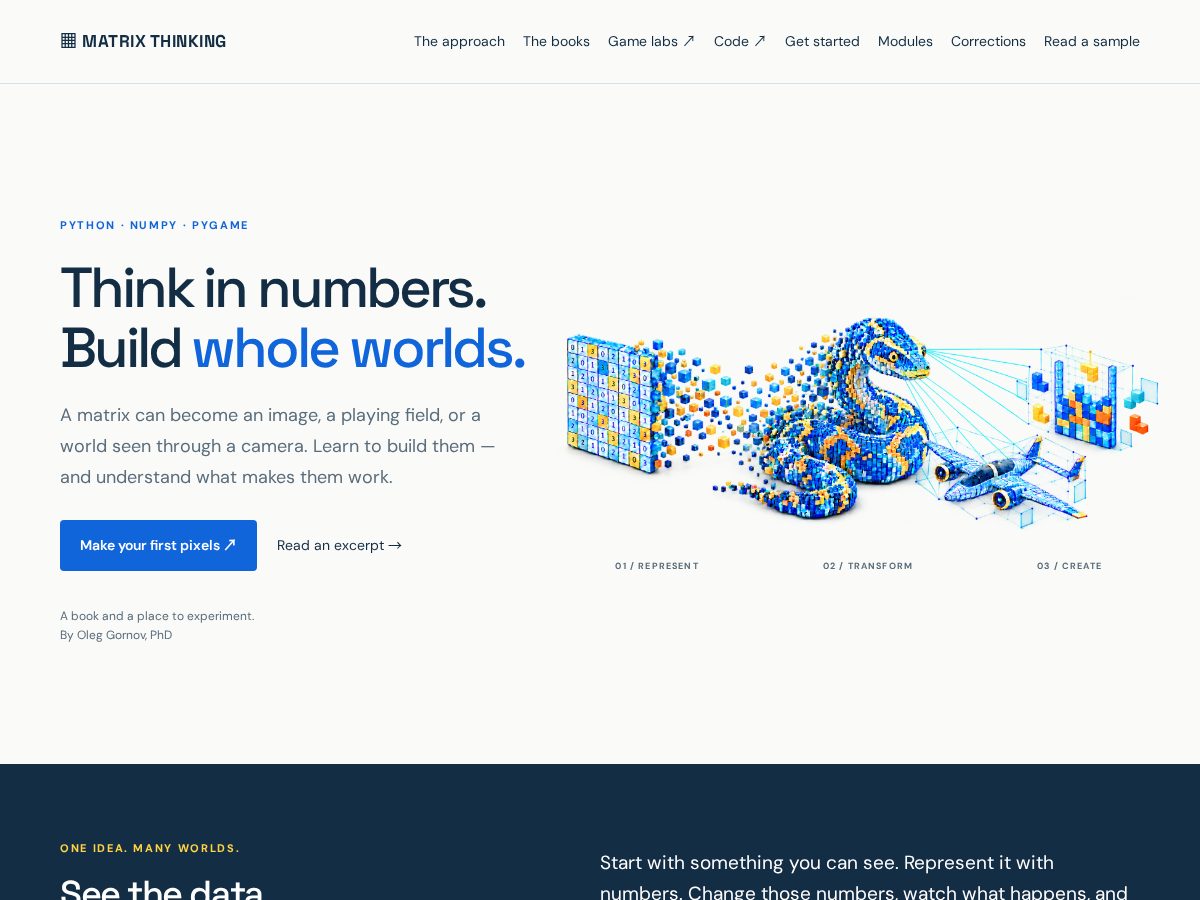 Landing-page snapshot of matrixthinking.org