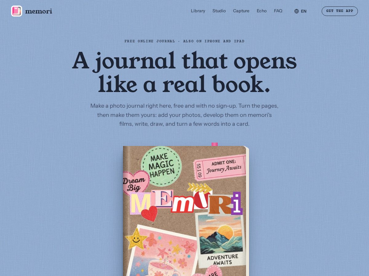 Landing-page snapshot of memorijournal.com