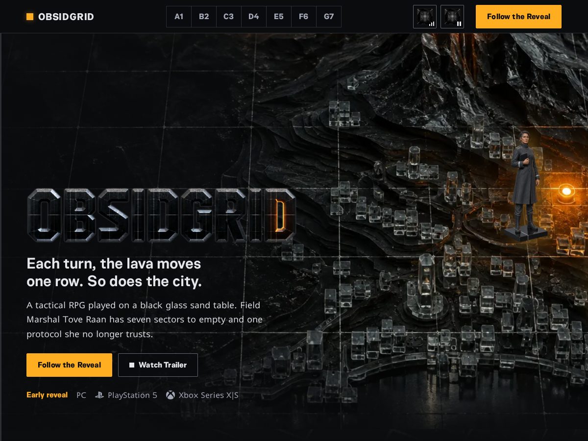 Landing-page snapshot of obsidgrid.com