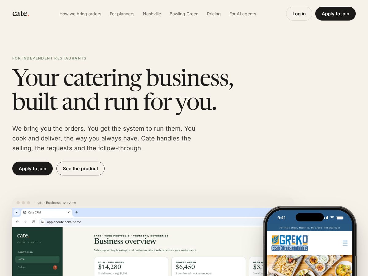 Landing-page snapshot of oncate.com