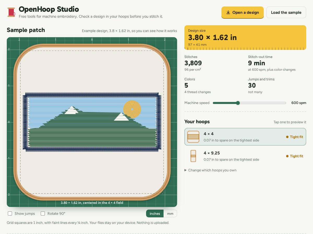Landing-page snapshot of openhoopstudio.com