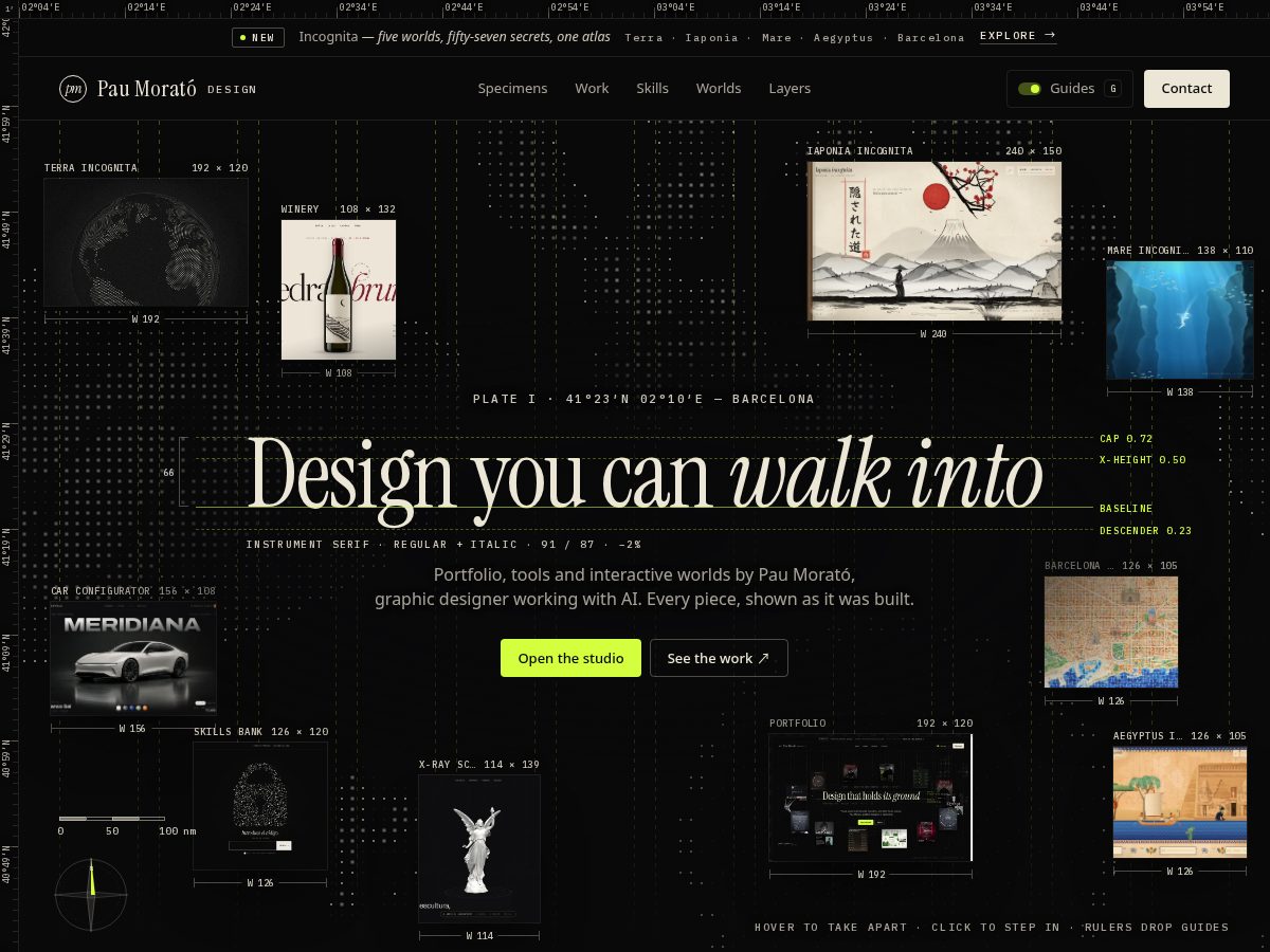 Landing-page snapshot of paumoratodesign.com
