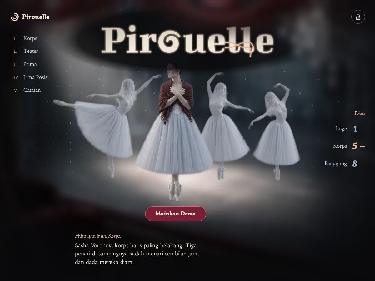 Landing-page snapshot of pirouelle.com