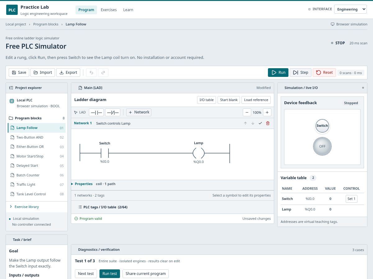 Landing-page snapshot of plclearn.com