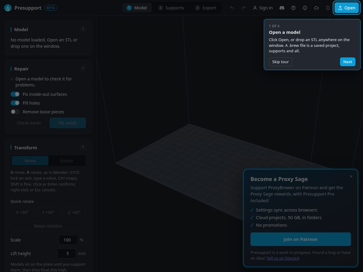 Landing-page snapshot of presupport.app