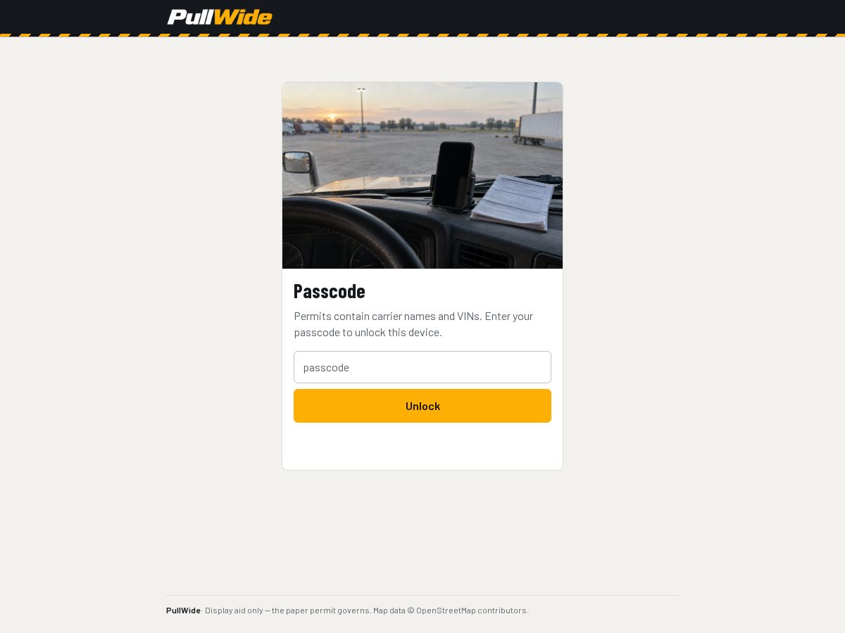 Landing-page snapshot of pullwide.com