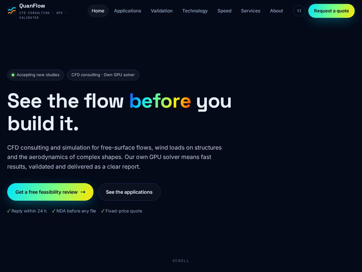 Landing-page snapshot of quanflowcfd.com