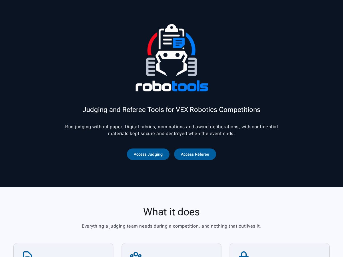 Landing-page snapshot of robotools.app