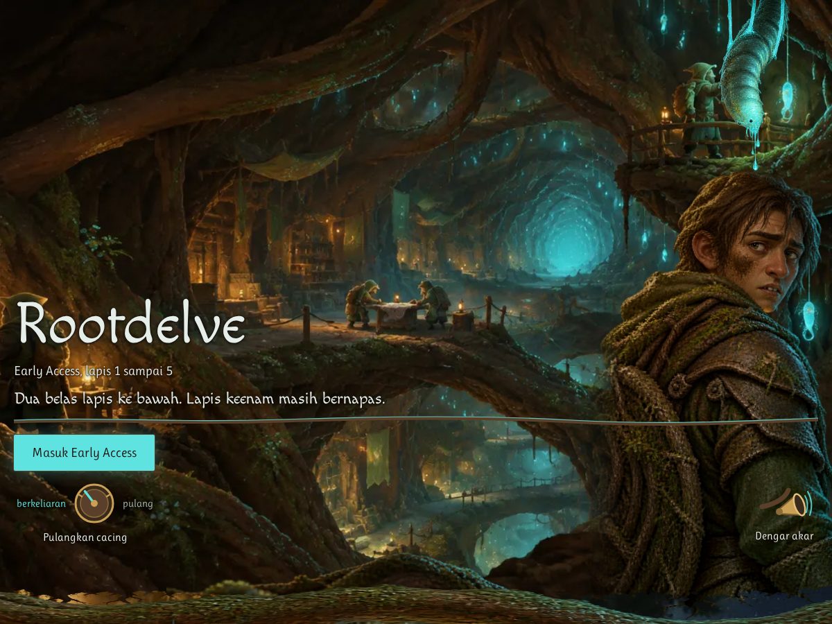 Landing-page snapshot of rootdelve.com