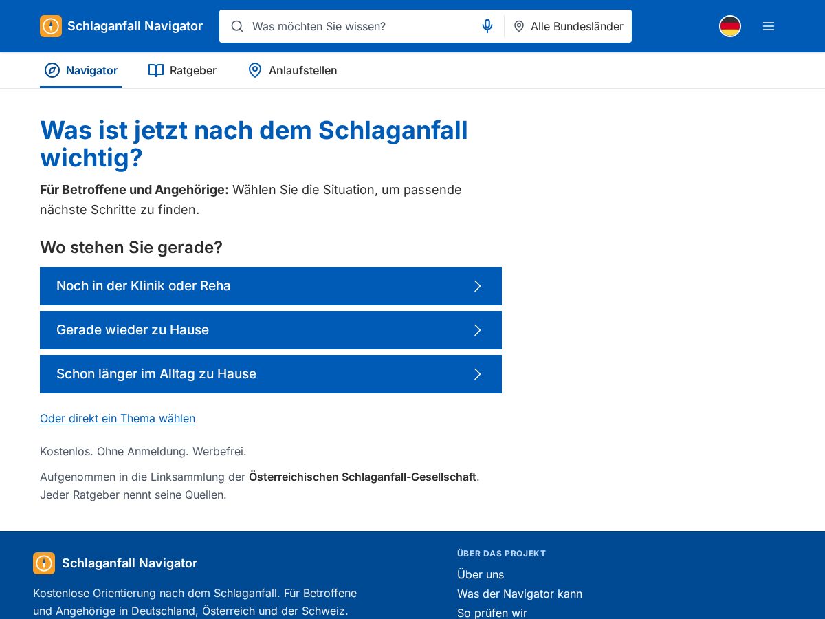 Landing-page snapshot of schlaganfall-navigator.org