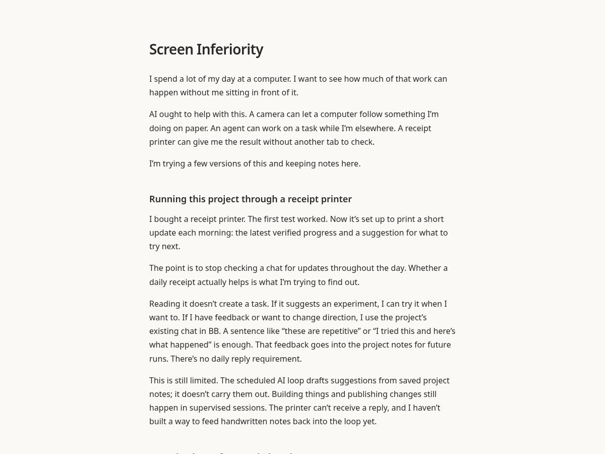 Landing-page snapshot of screeninferiority.com