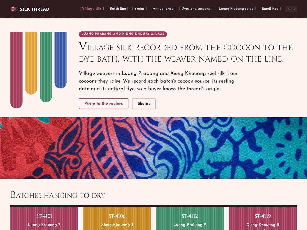 Landing-page snapshot of silkthread.online