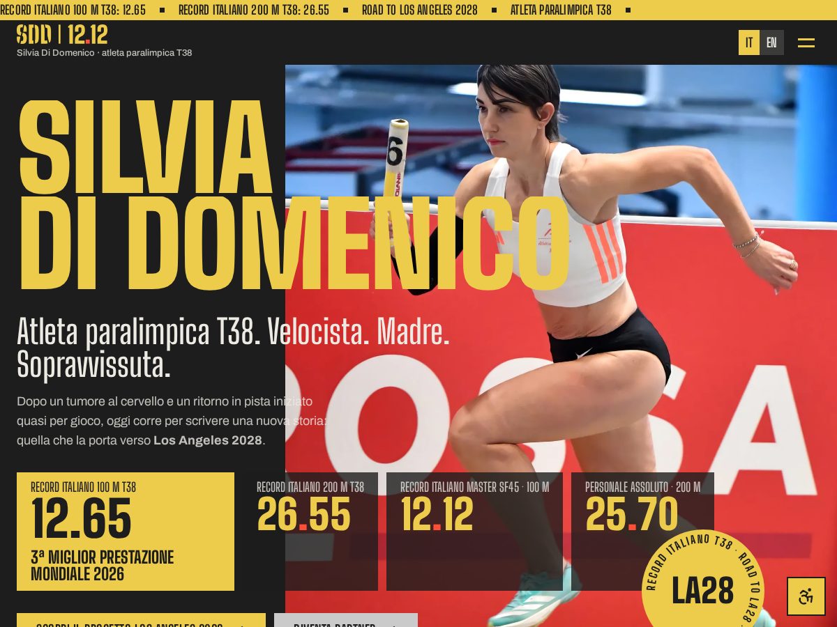 Landing-page snapshot of silviadidomenico.com