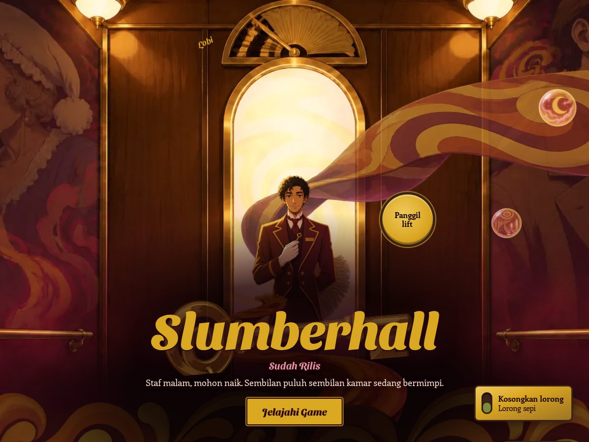 Landing-page snapshot of slumberhall.com