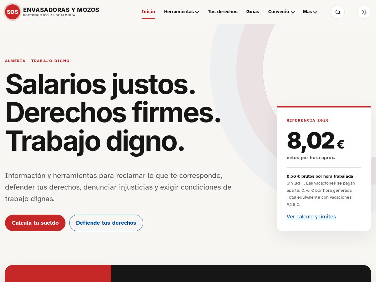 Landing-page snapshot of sosenvasadoras.com