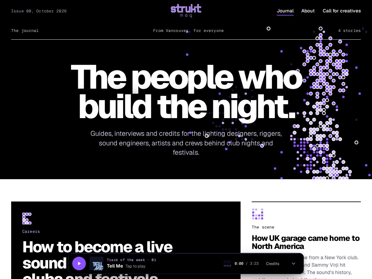 Landing-page snapshot of struktmagazine.com